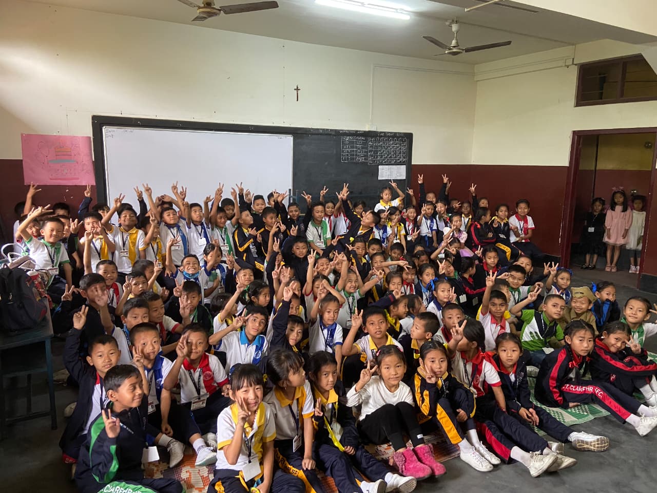 Students learning at St Clare